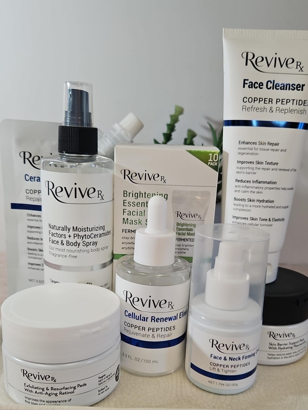 REVIVE RX COPPER PEPTIDE REPAIR ANTI-AGING LINE SKINCARE 8-PC SET